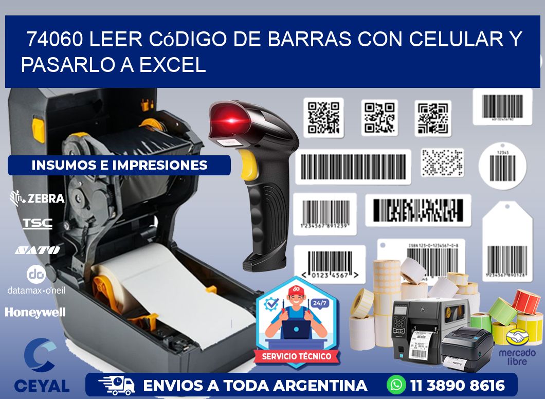 74060 Leer código de barras con celular y pasarlo a Excel