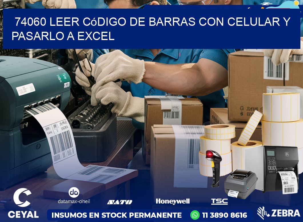 74060 Leer código de barras con celular y pasarlo a Excel