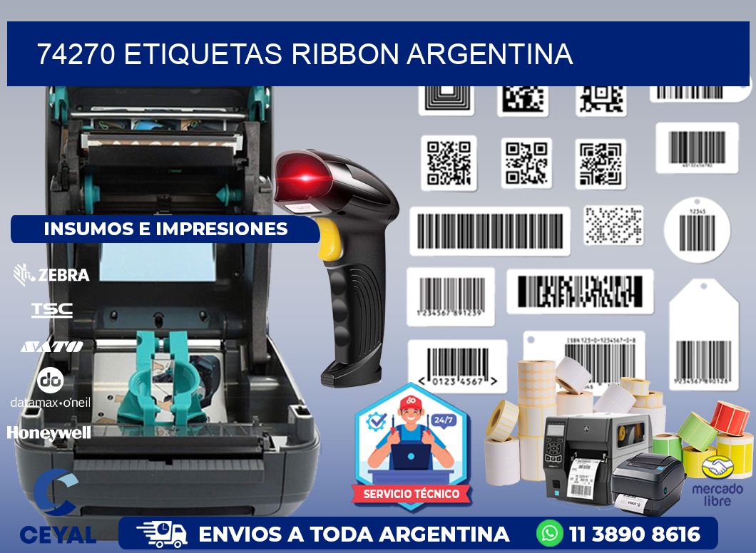 74270 etiquetas ribbon argentina
