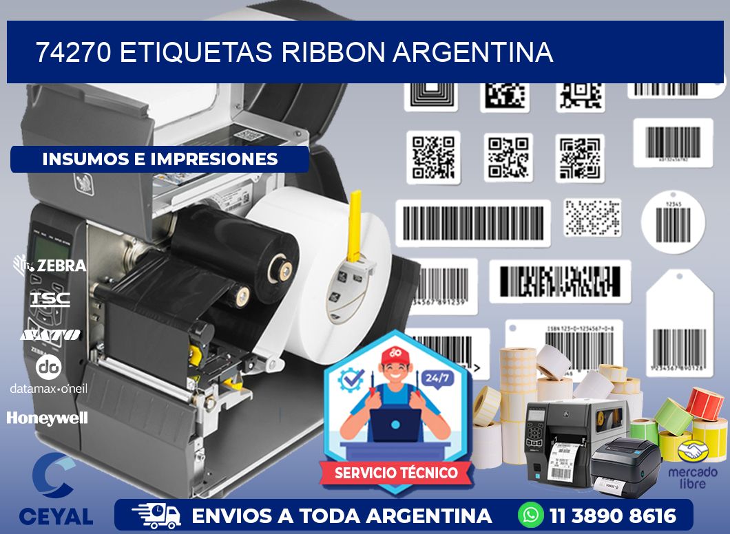 74270 etiquetas ribbon argentina