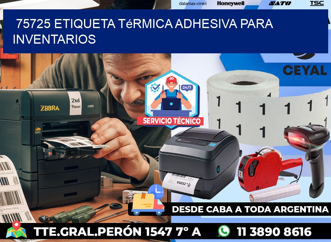 75725 Etiqueta térmica adhesiva para Inventarios