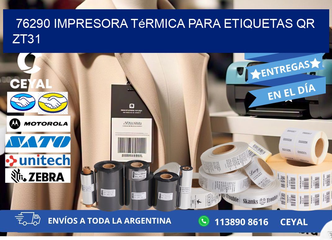 76290 impresora térmica para etiquetas QR ZT31