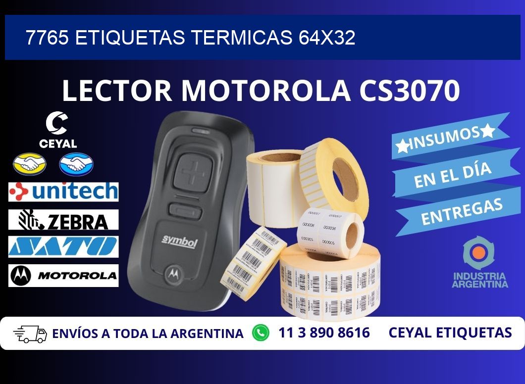 7765 etiquetas termicas 64x32