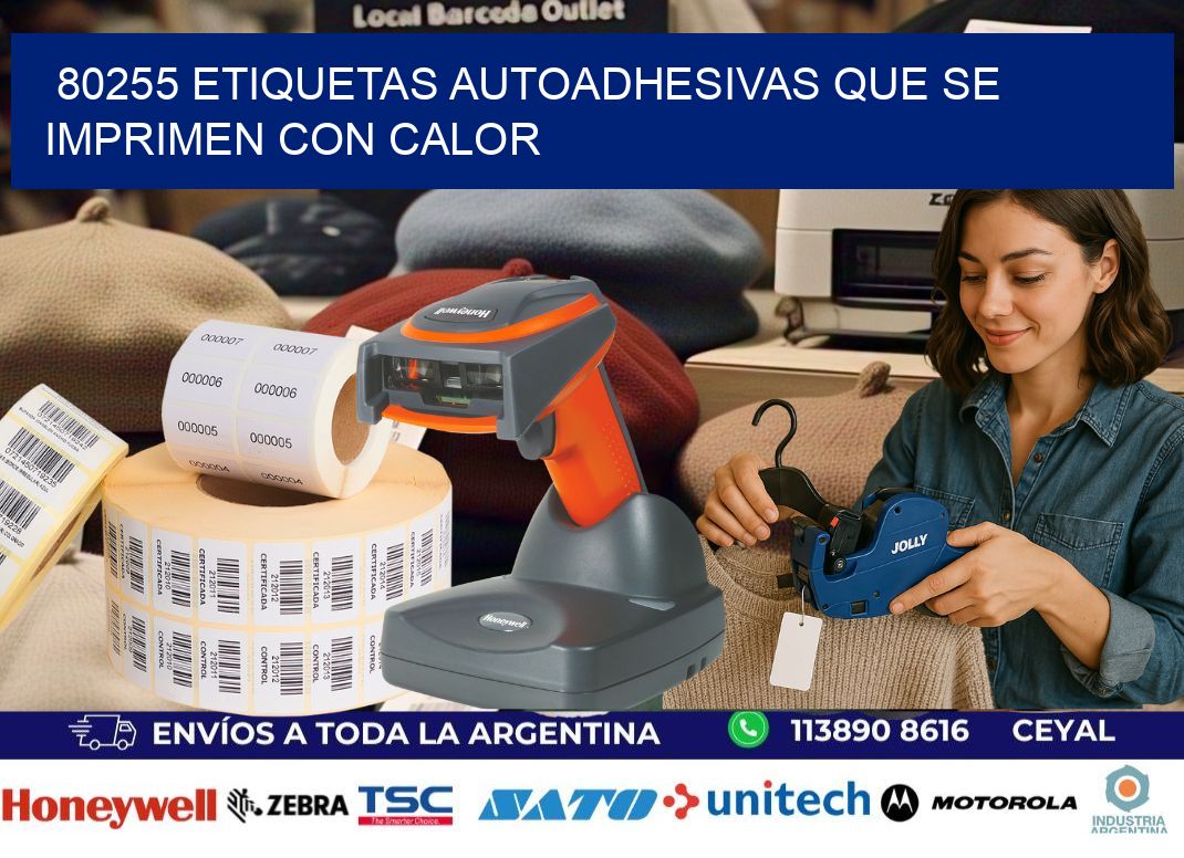 80255 etiquetas autoadhesivas que se imprimen con calor