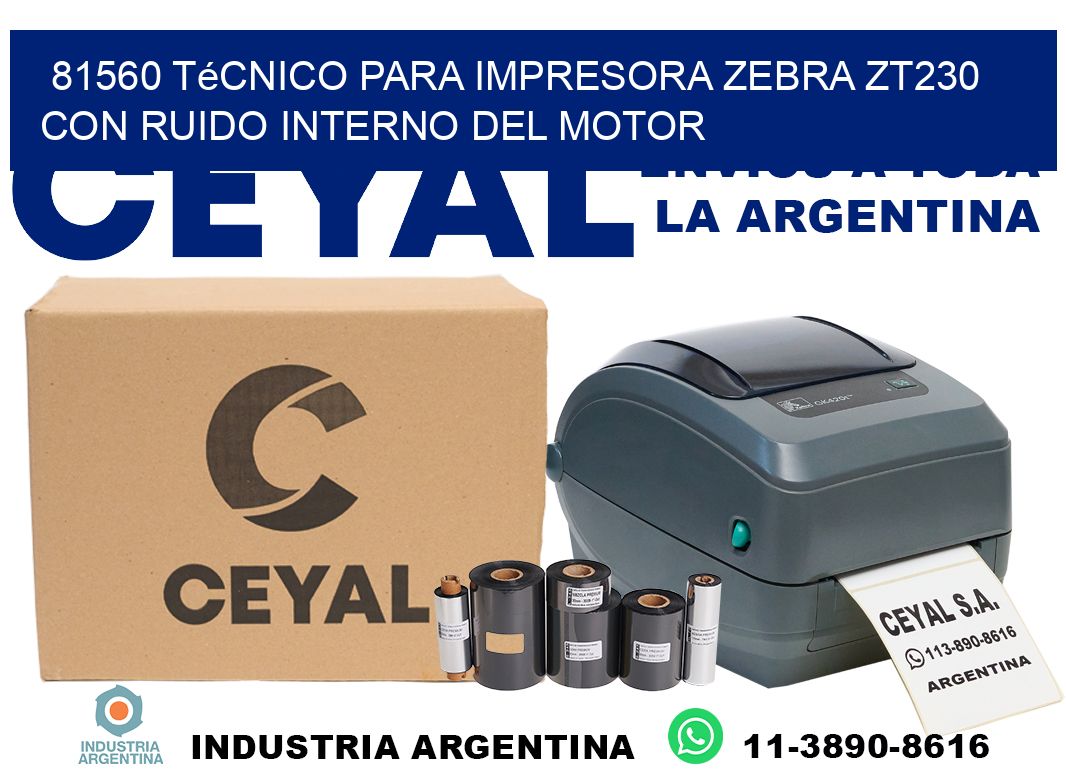 81560 técnico para impresora zebra zt230 con ruido interno del motor