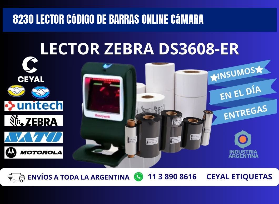 8230 Lector código de barras online cámara