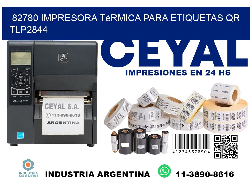 82780 impresora térmica para etiquetas QR TLP2844