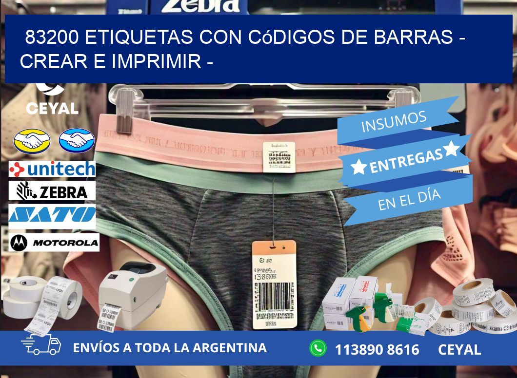 83200 etiquetas con códigos de barras – Crear e imprimir –