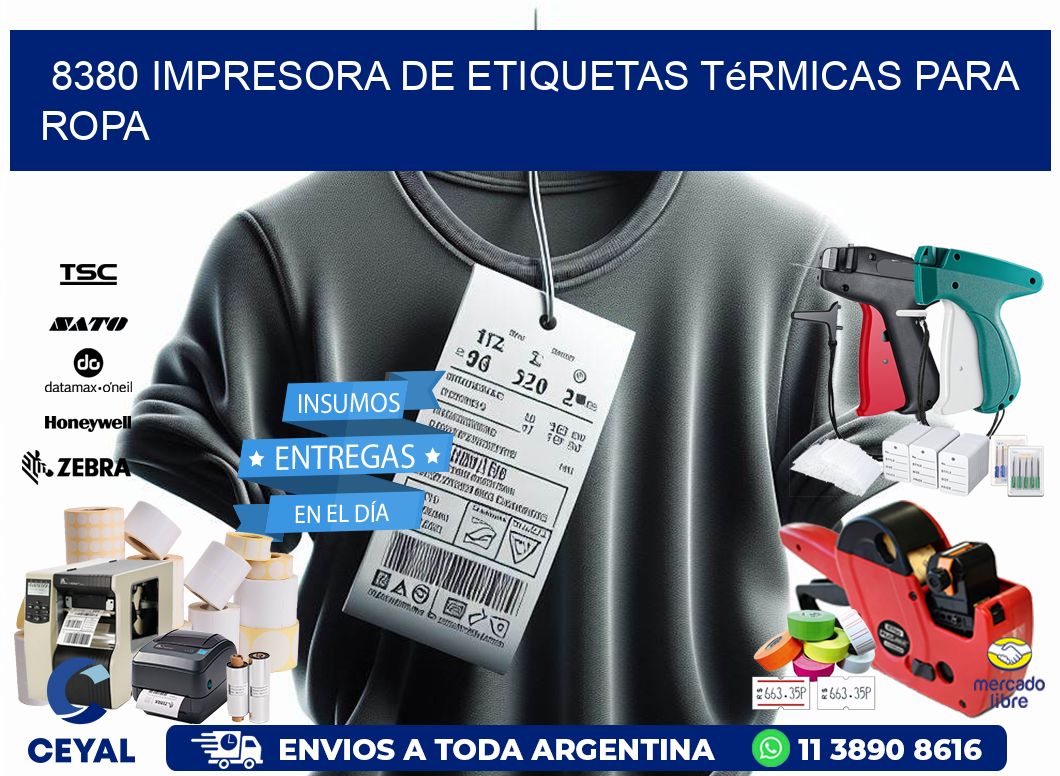 8380 impresora de etiquetas térmicas para ropa