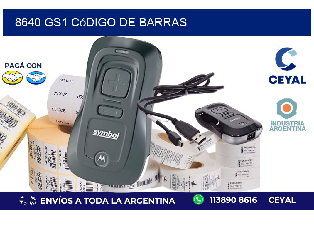 8640 GS1 código de barras