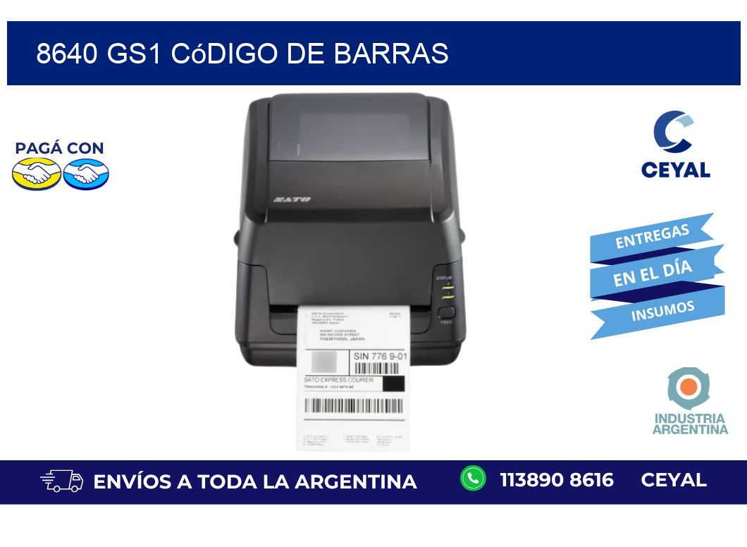 8640 GS1 código de barras