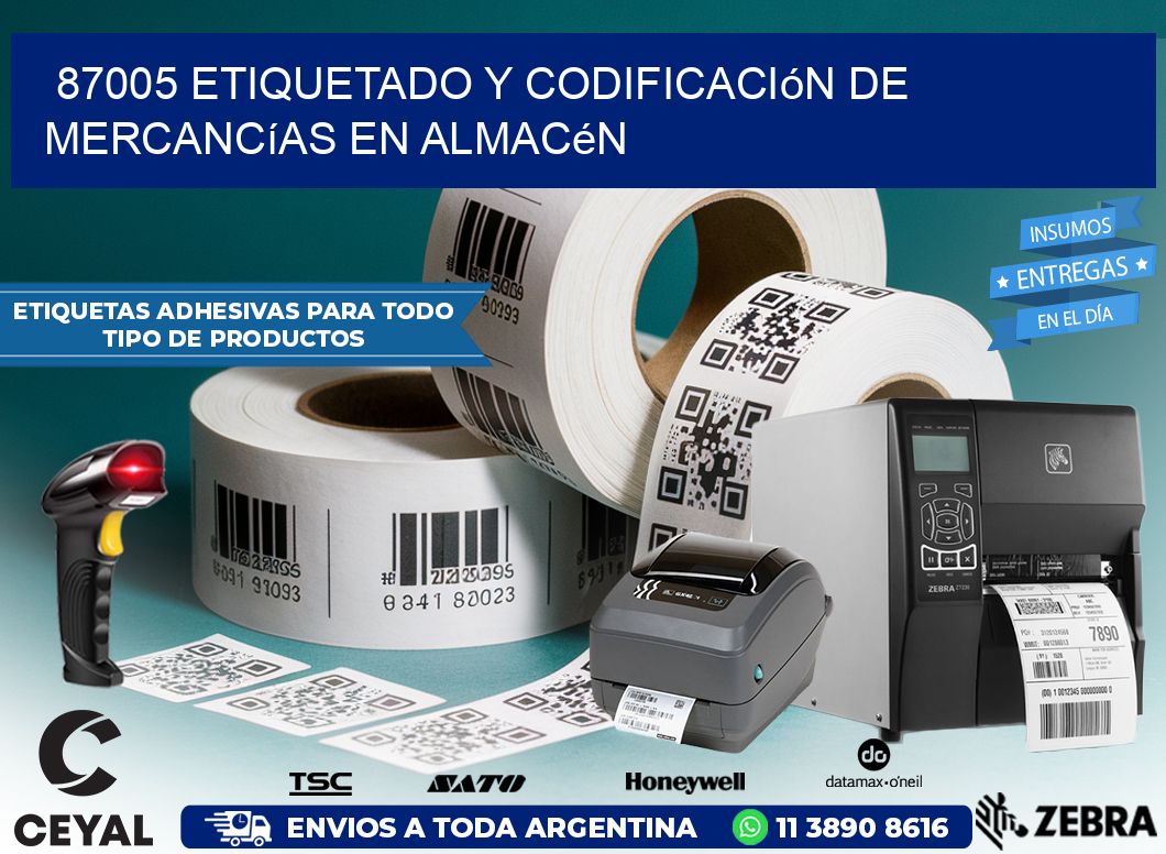 87005 Etiquetado y codificación de mercancías en almacén