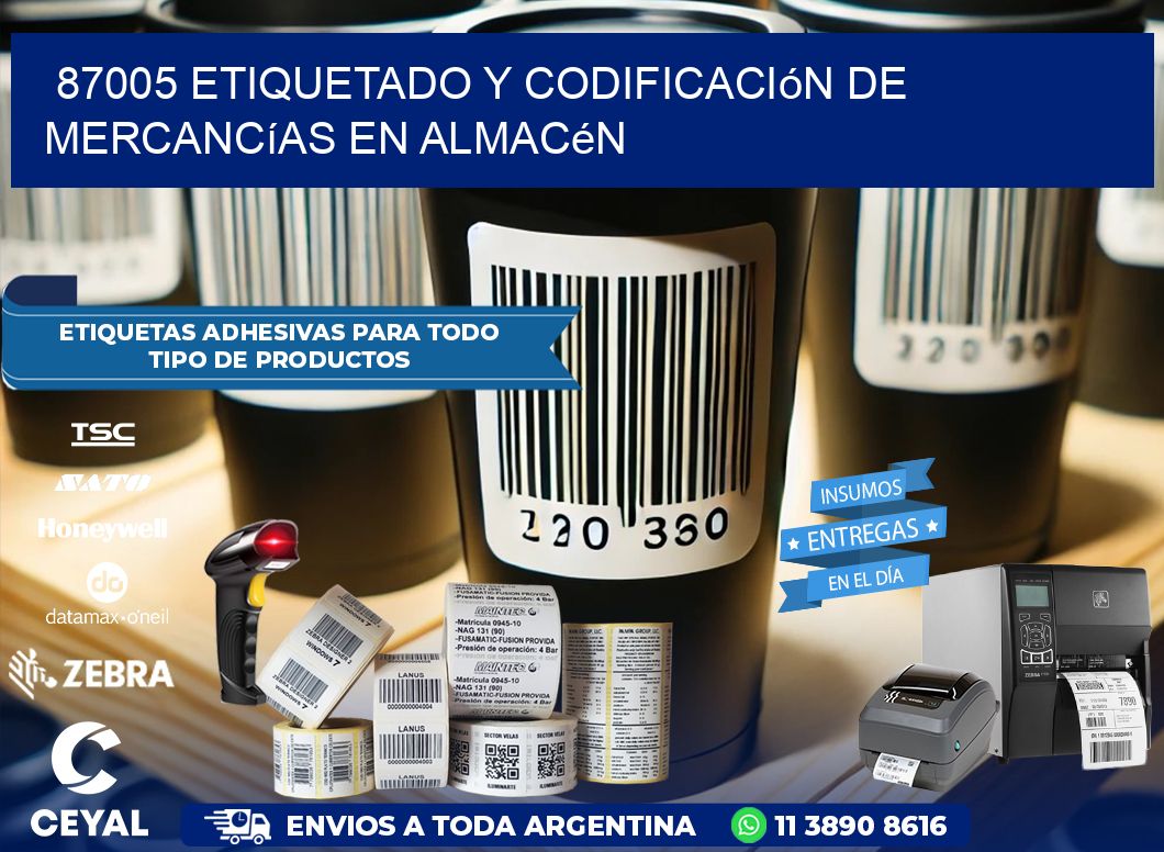 87005 Etiquetado y codificación de mercancías en almacén