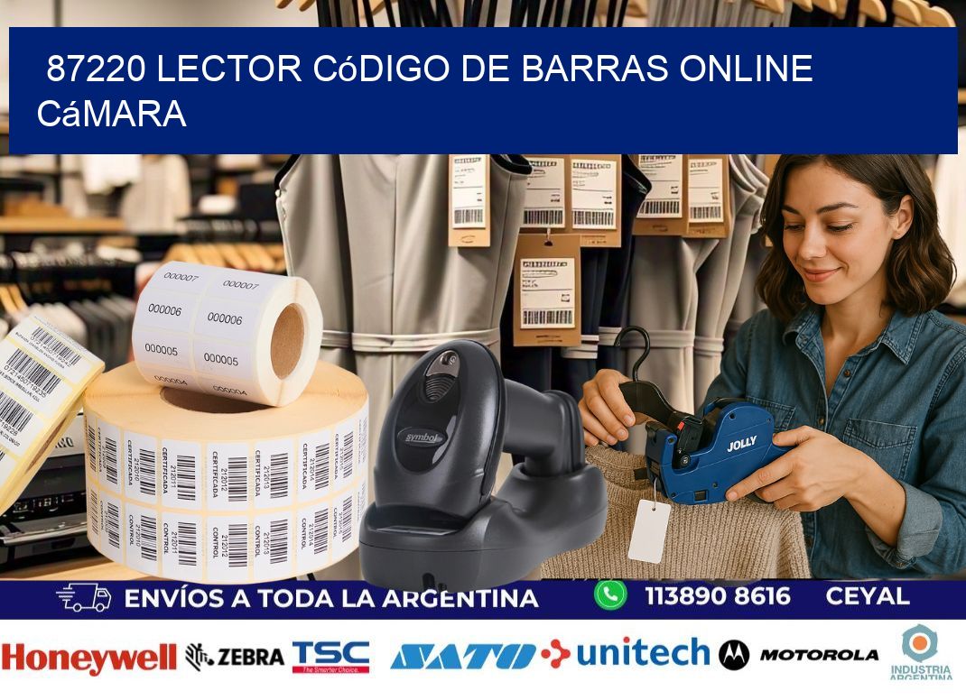 87220 Lector código de barras online cámara