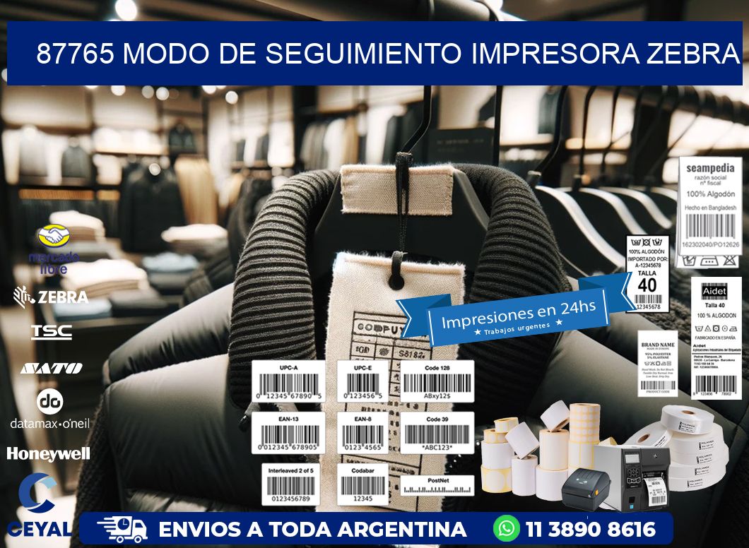 87765 Modo de seguimiento impresora Zebra