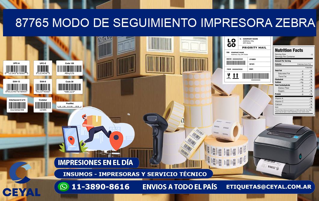87765 Modo de seguimiento impresora Zebra