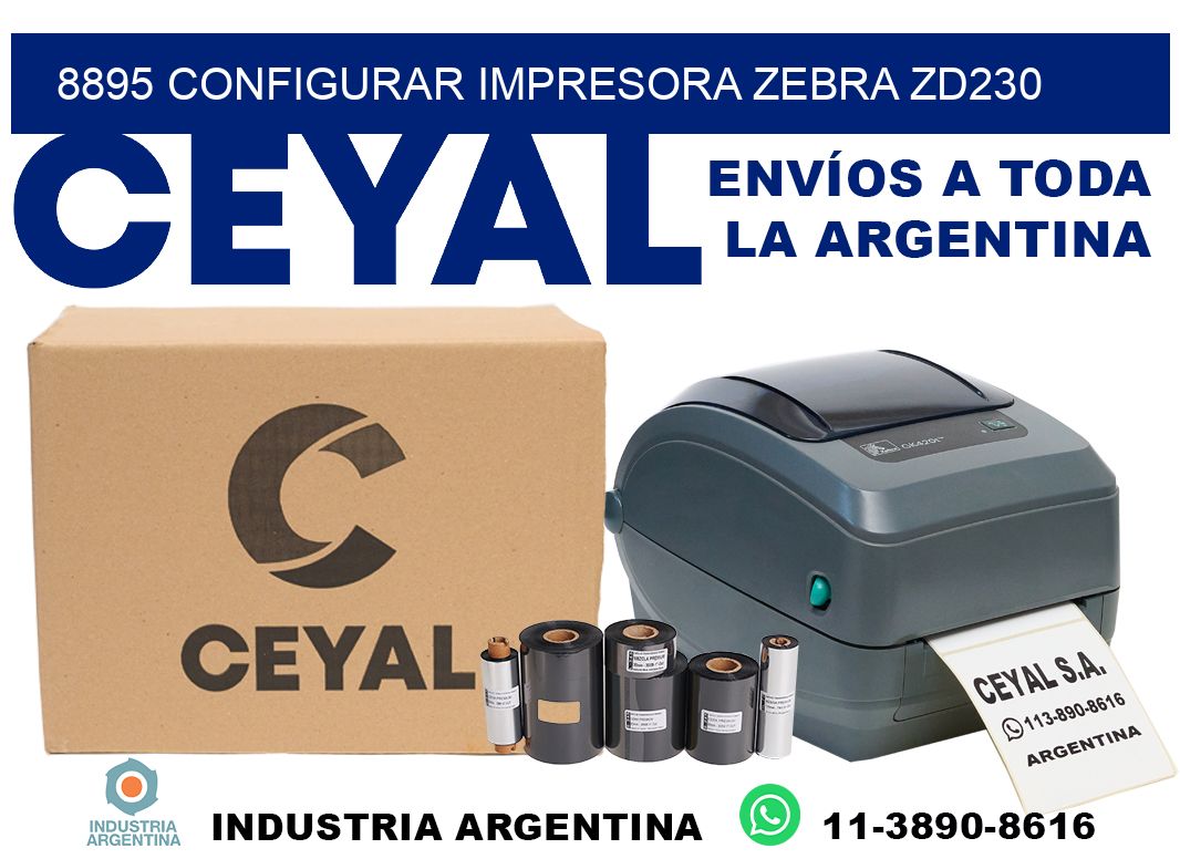 8895 configurar impresora zebra zd230