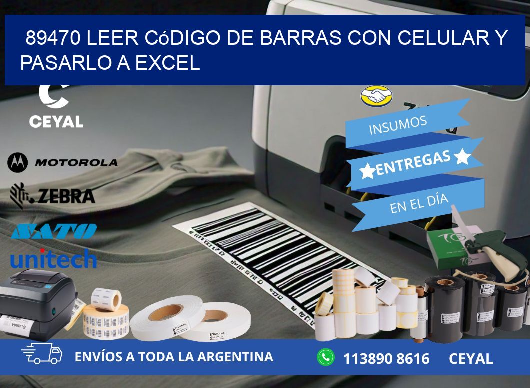 89470 Leer código de barras con celular y pasarlo a Excel