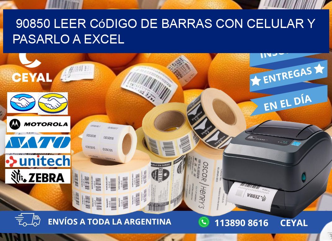 90850 Leer código de barras con celular y pasarlo a Excel
