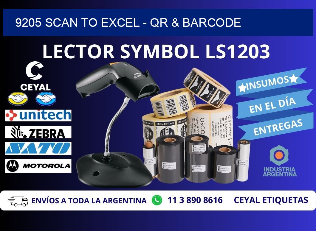 9205 Scan to Excel - QR & Barcode