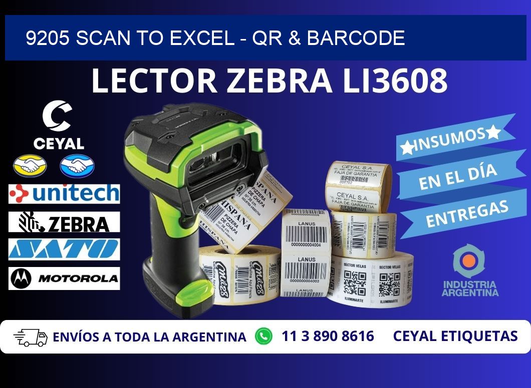 9205 Scan to Excel - QR & Barcode