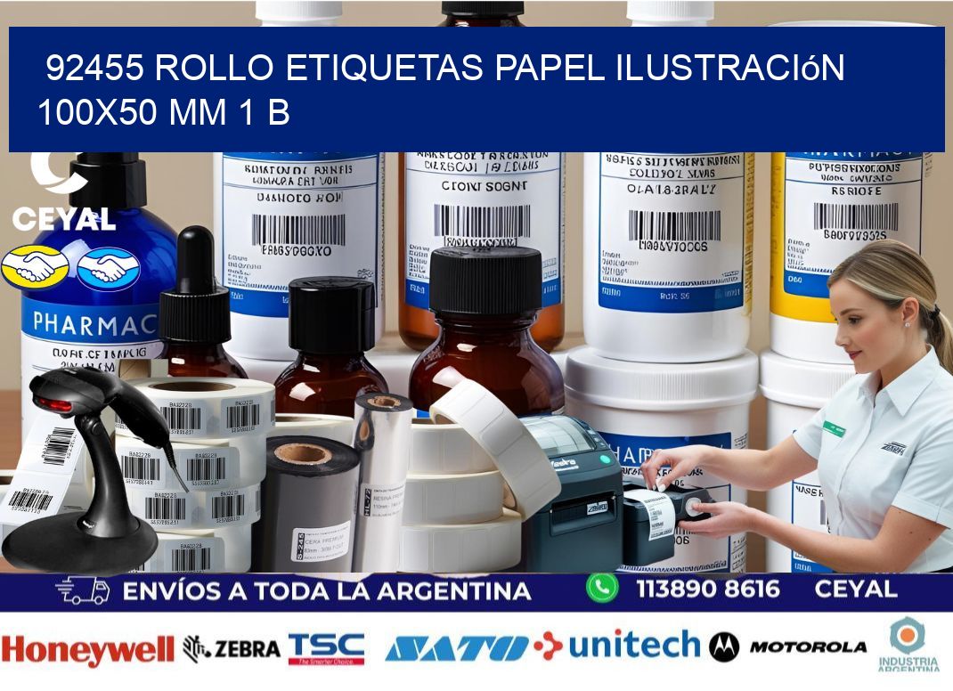 92455 Rollo Etiquetas Papel Ilustración 100x50 Mm 1 B