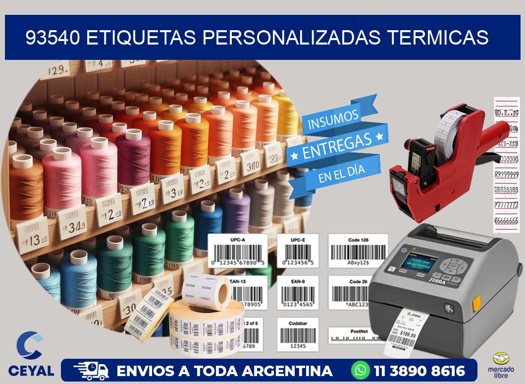 93540 Etiquetas personalizadas termicas