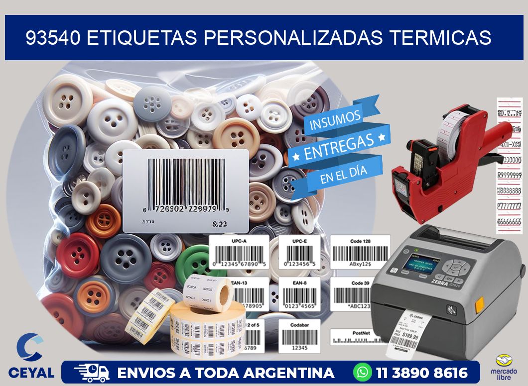 93540 Etiquetas personalizadas termicas