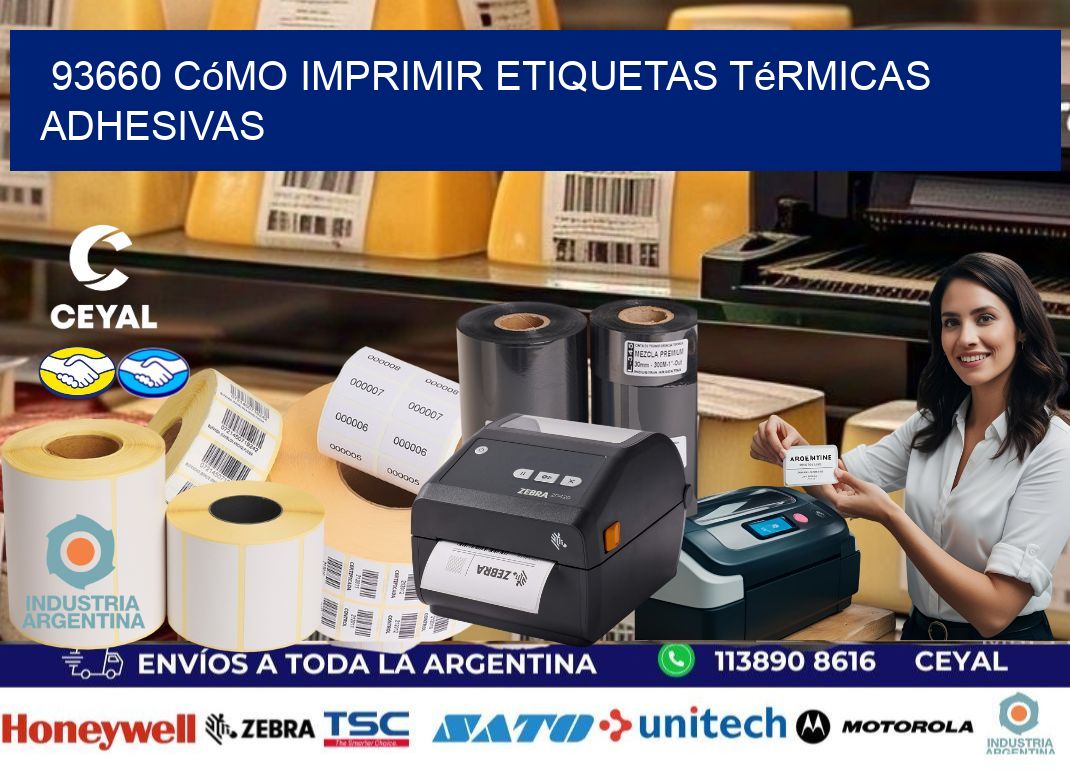 93660 cómo imprimir etiquetas térmicas adhesivas