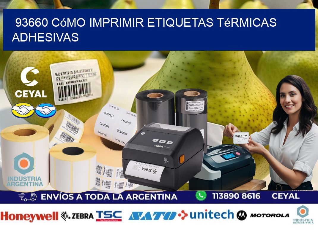 93660 cómo imprimir etiquetas térmicas adhesivas