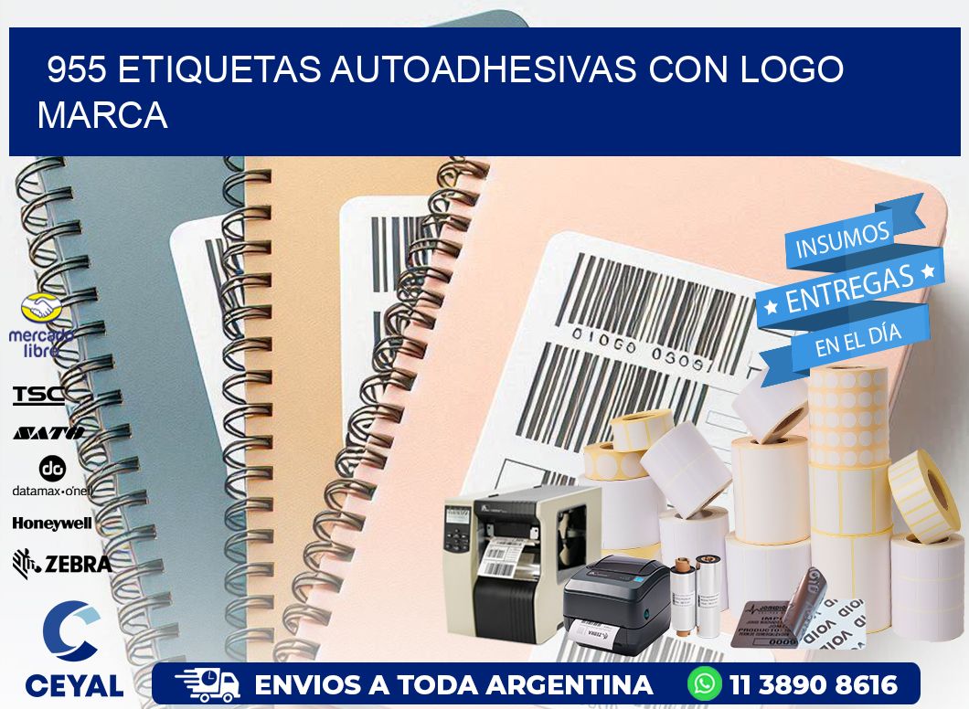 955 etiquetas autoadhesivas con logo marca