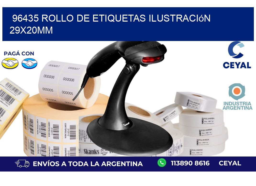 96435 Rollo De Etiquetas Ilustración 29x20mm