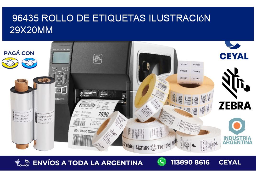 96435 Rollo De Etiquetas Ilustración 29x20mm