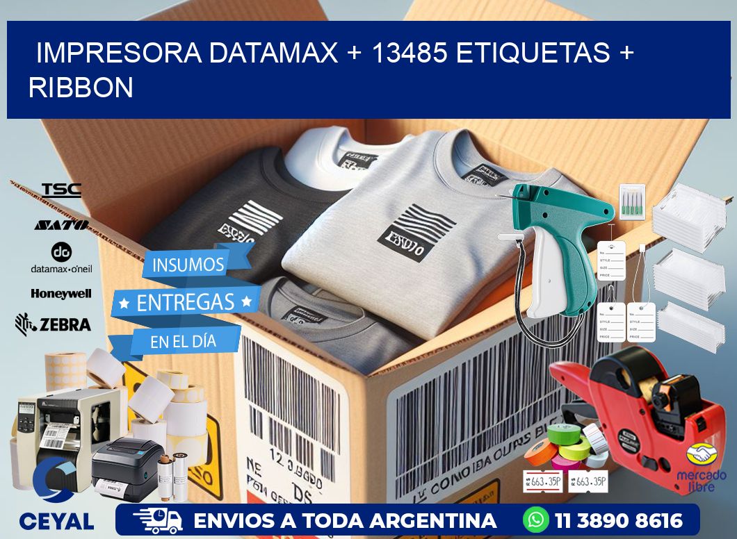 impresora DATAMAX + 13485 etiquetas + ribbon