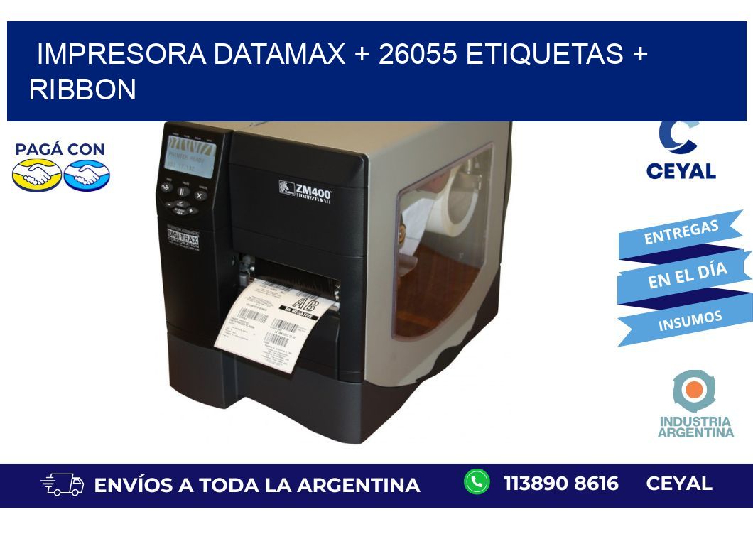 impresora DATAMAX + 26055 etiquetas + ribbon