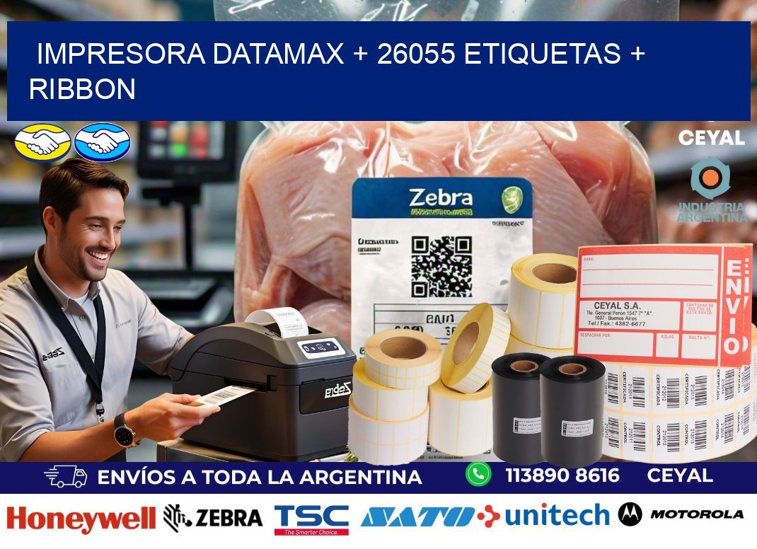 impresora DATAMAX + 26055 etiquetas + ribbon