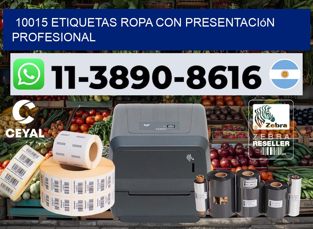 10015 Etiquetas ropa con presentación profesional