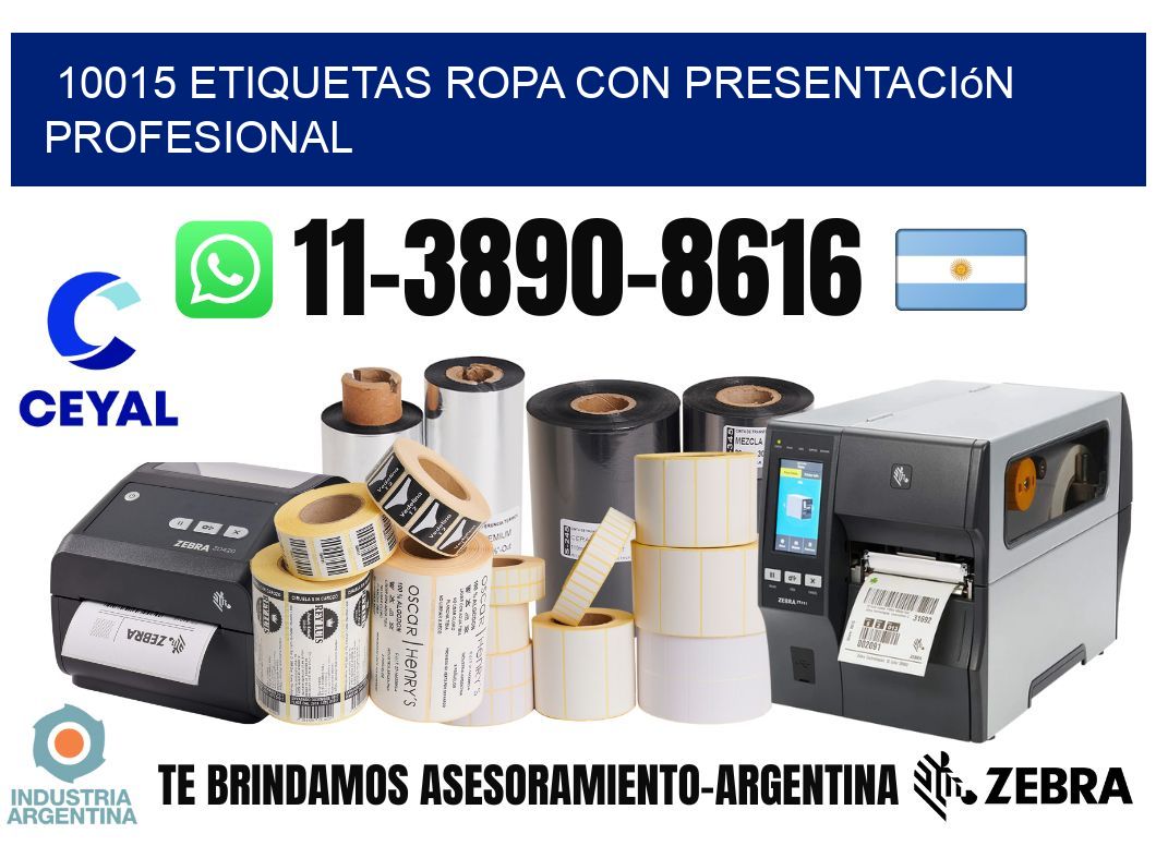 10015 Etiquetas ropa con presentación profesional