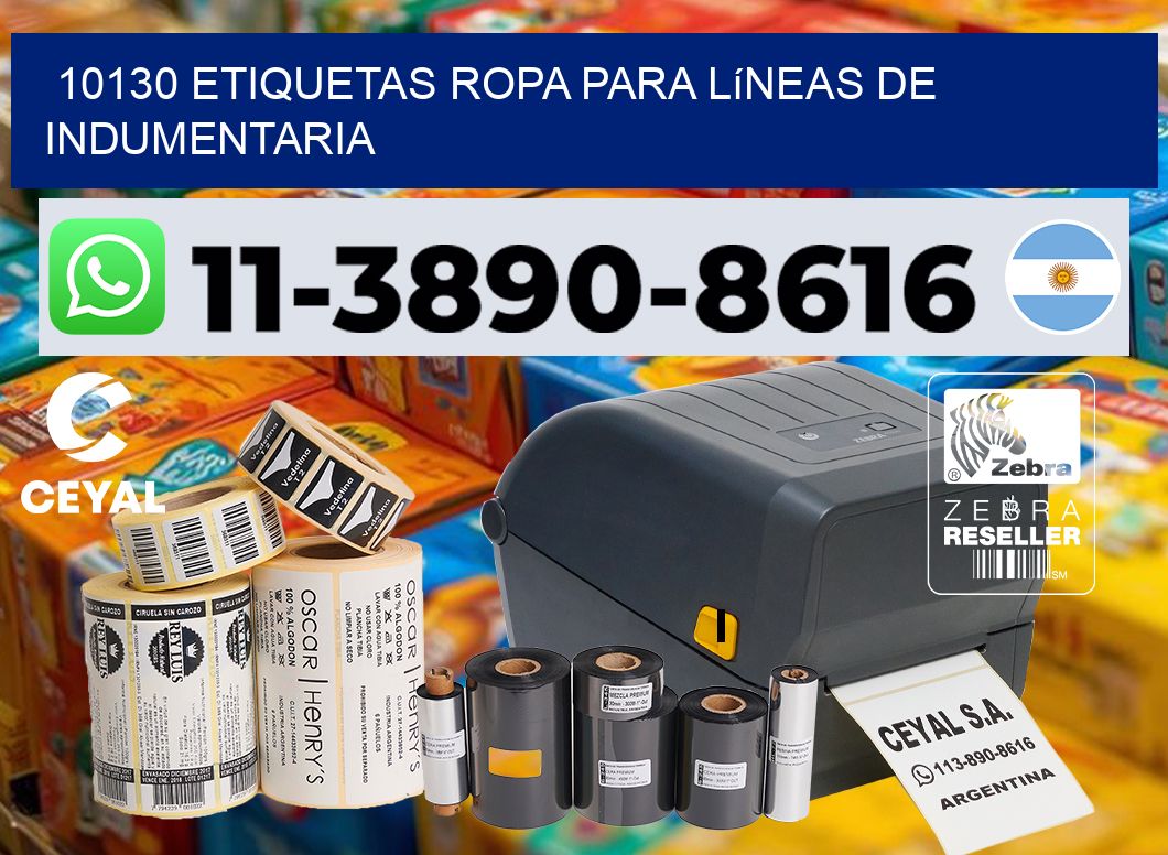 10130 Etiquetas ropa para líneas de indumentaria