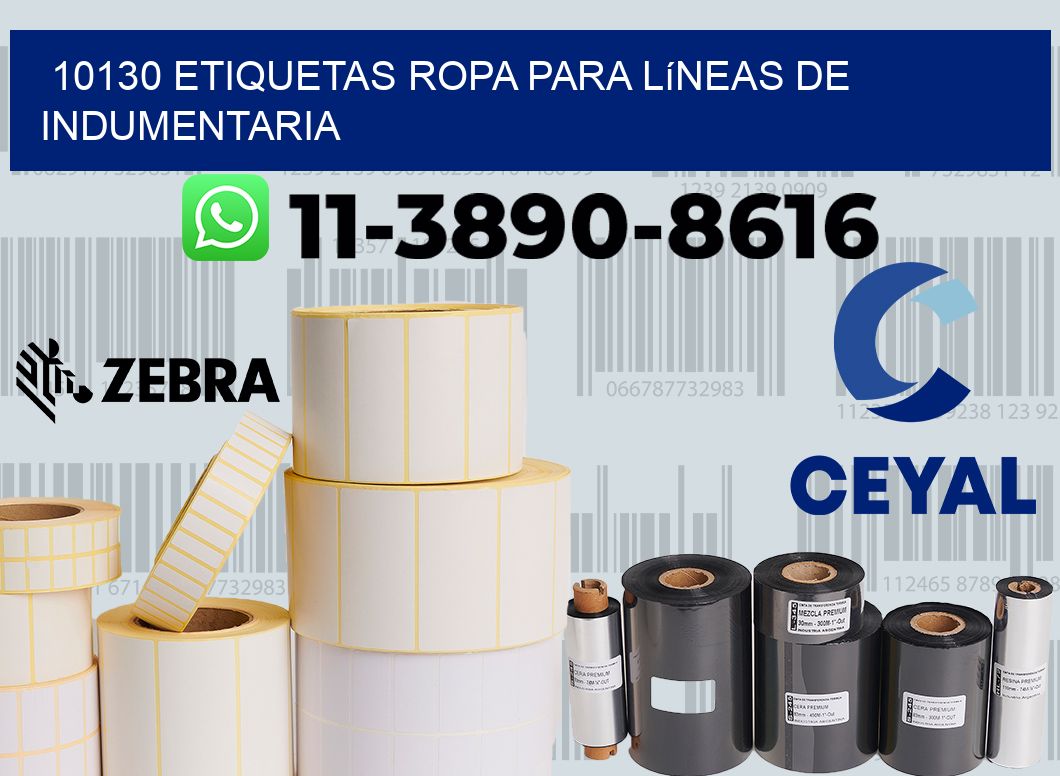 10130 Etiquetas ropa para líneas de indumentaria