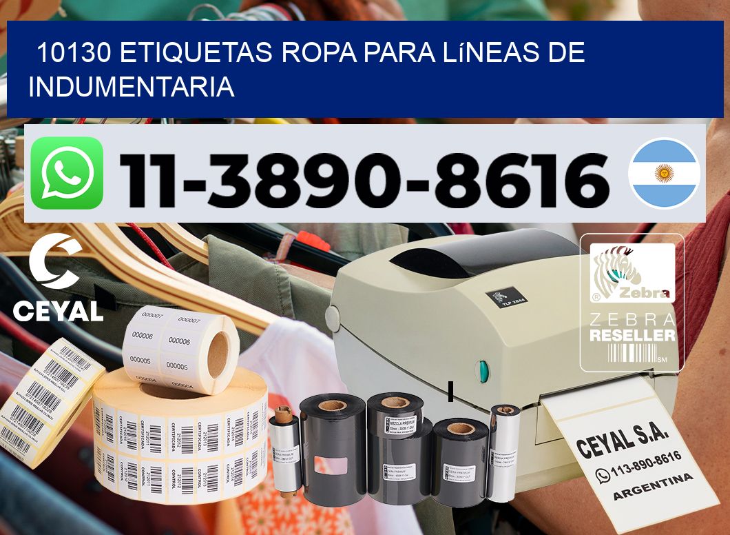 10130 Etiquetas ropa para líneas de indumentaria