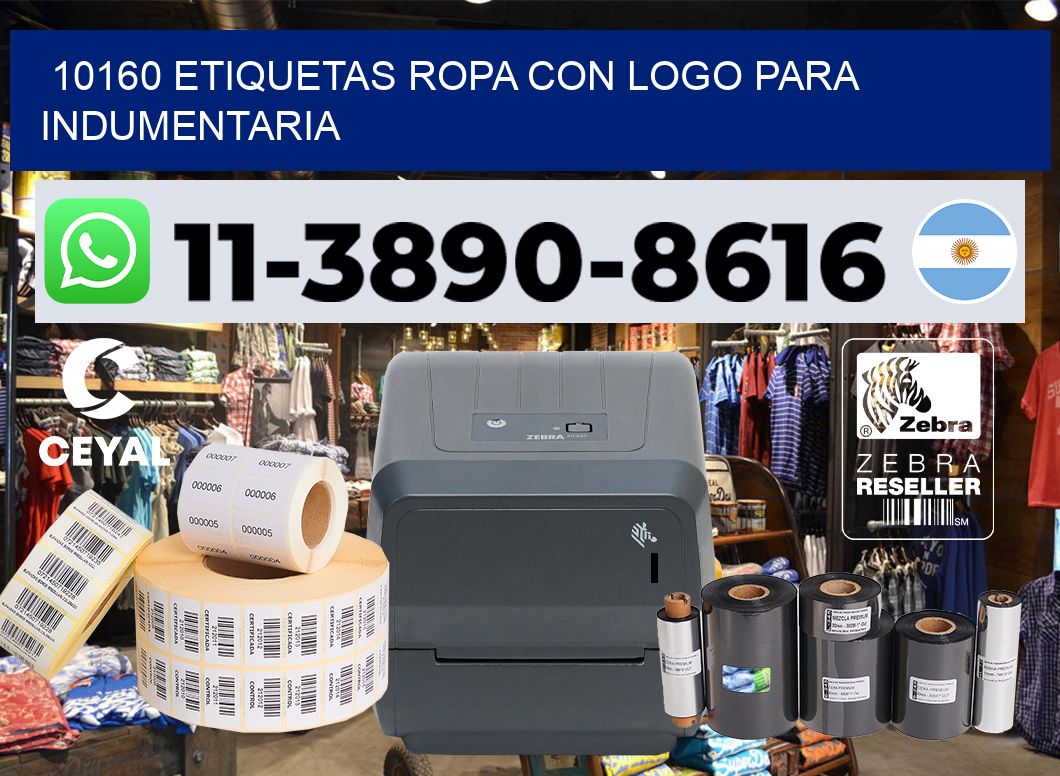 10160 Etiquetas ropa con logo para indumentaria