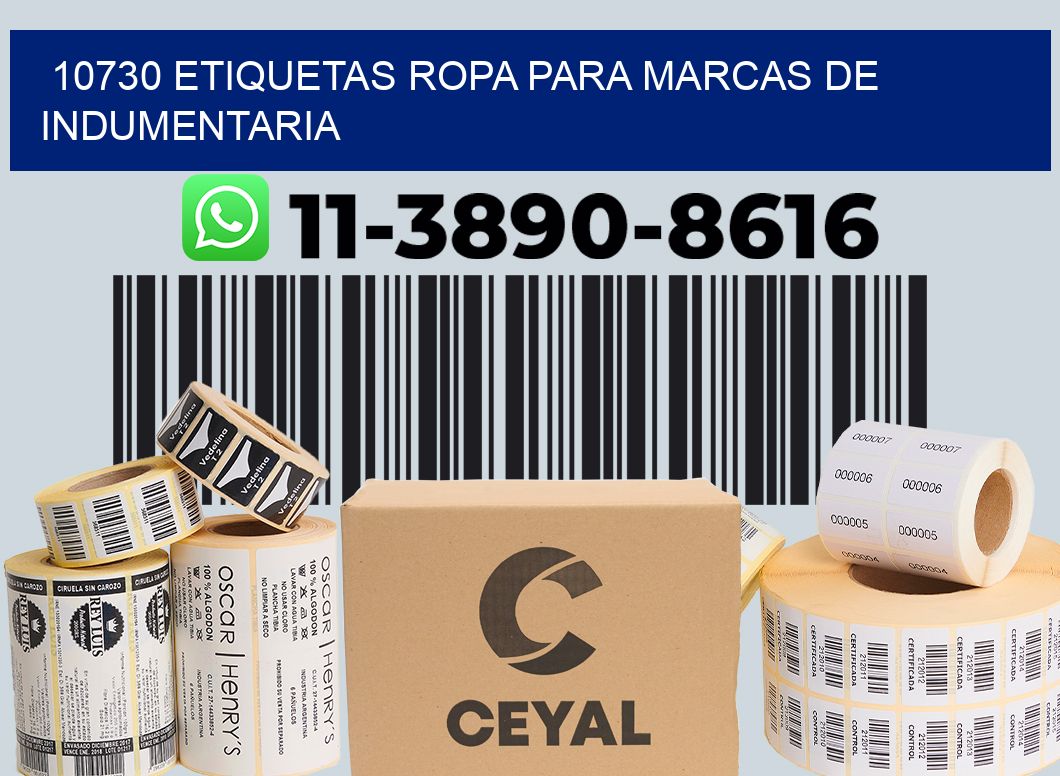 10730 Etiquetas ropa para marcas de indumentaria