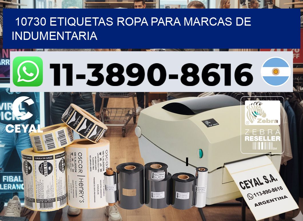 10730 Etiquetas ropa para marcas de indumentaria