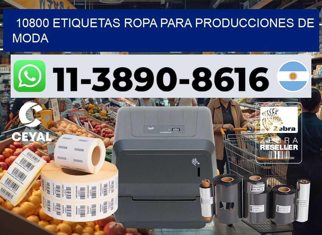 10800 Etiquetas ropa para producciones de moda