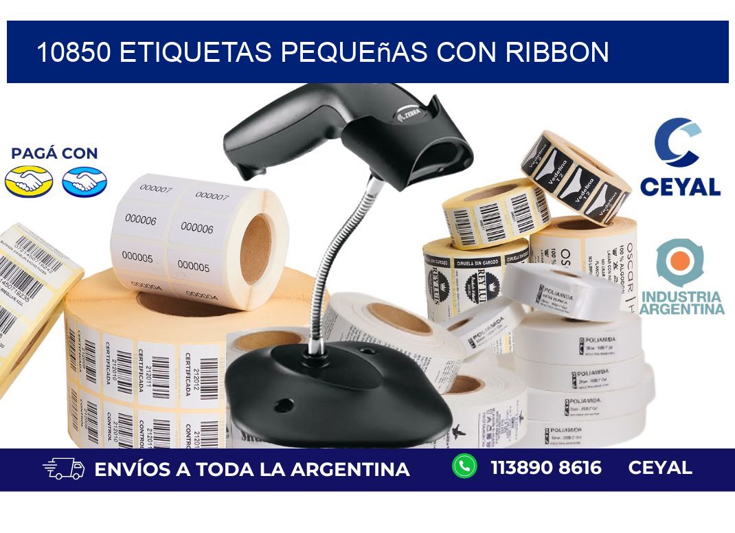 10850 etiquetas pequeñas con ribbon