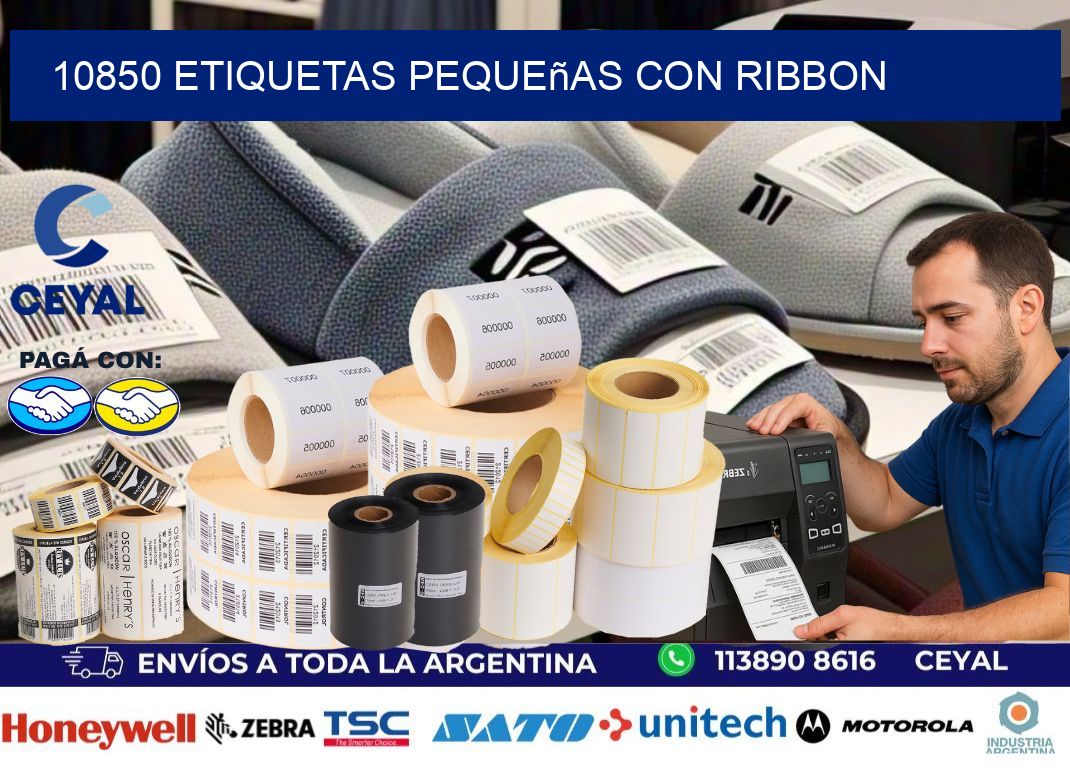 10850 etiquetas pequeñas con ribbon