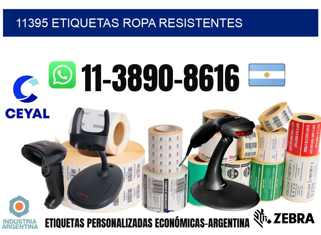 11395 Etiquetas ropa resistentes