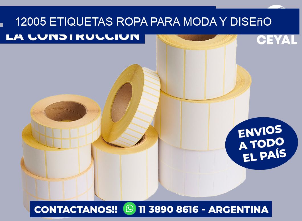 12005 Etiquetas ropa para moda y diseño