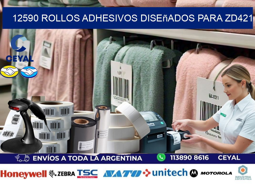 12590 rollos adhesivos diseñados para zd421